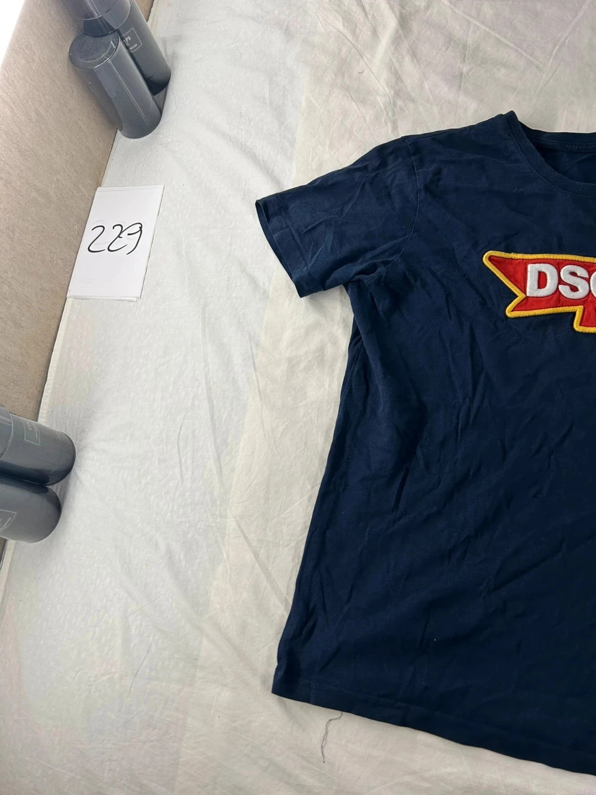 Navy Blue Vintage Pattern Disquared DSQ2 T-shirt - Size M – photo 3